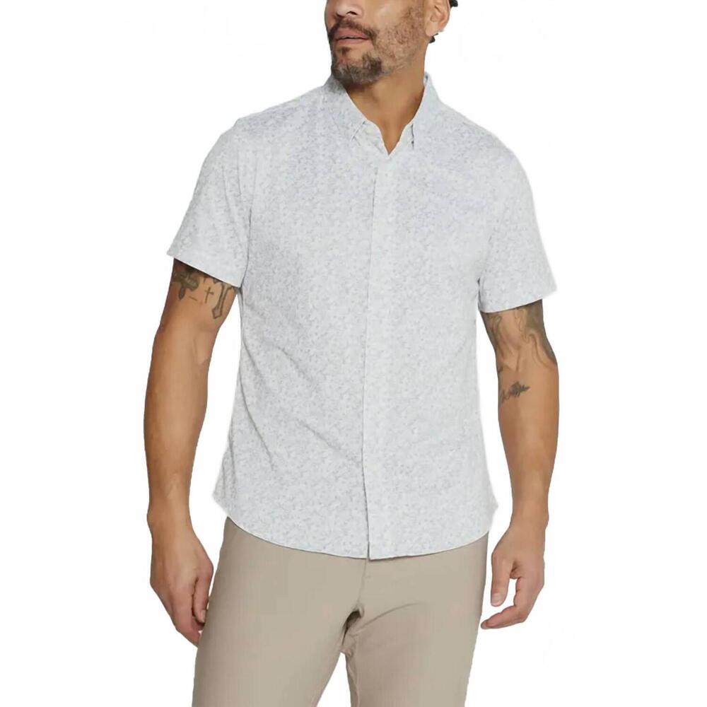 NEW 7DIAMONDS wes short sleeve shirt in blue